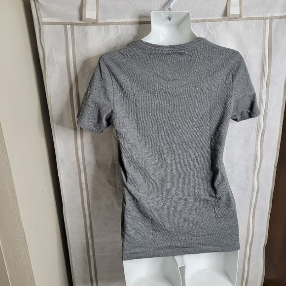 ON THE BYAS Short Sleeve Shirt With Pocket Men's Small Grey Red - Picture 8 of 9